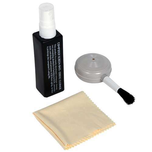 Turbofrog 3Pc Cleaning Kit -Dust Blower Brush,Cleaning Solution,Microfiber Cloth