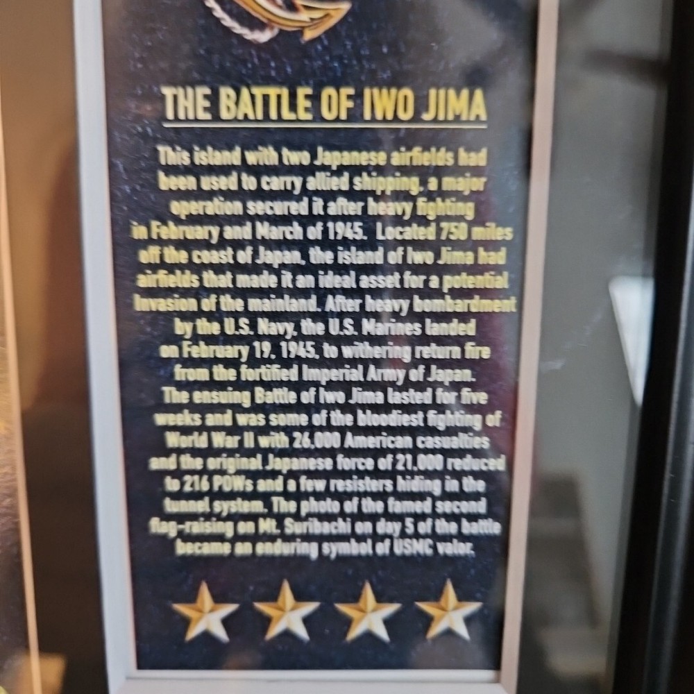 Iwo Jima Bradfird Exchange Framed Tribute Collection