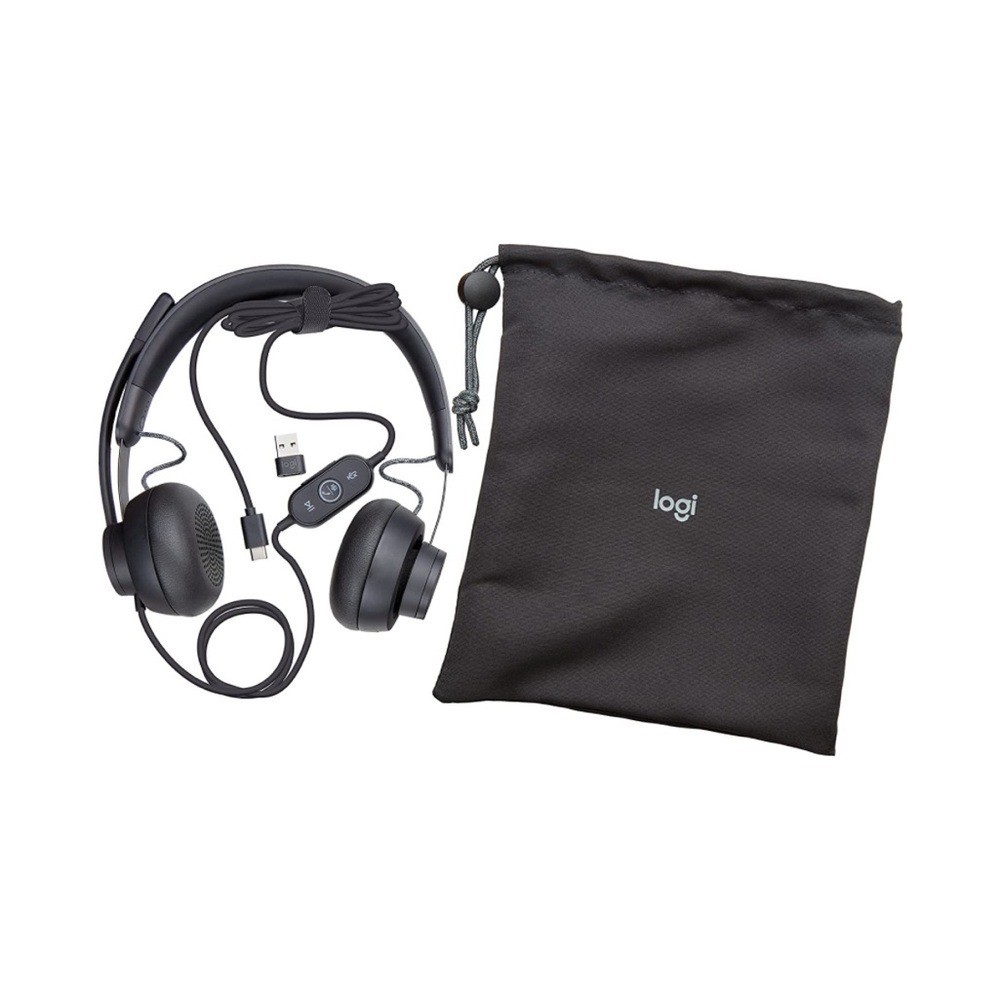 Logitech Zone Wired Headset, with advanced noise-canceling mic technology