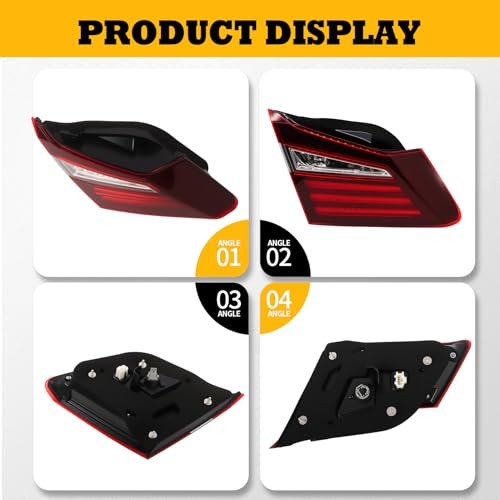 Tail Light Assembly Left Side Compatible with Accord 2016 2017 Driver Rear