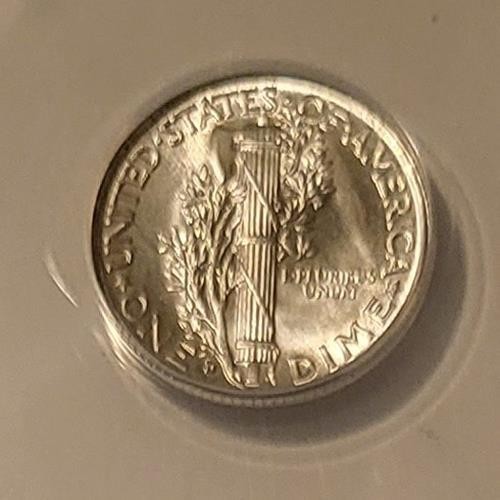 1939 D Mercury Dime MS67 FB ANACS