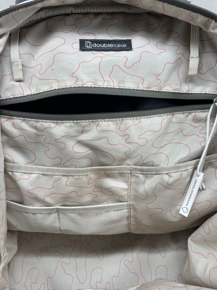 Doubletake Gray Melbourne Backpack Tennis Waterproof Pocket Adjustable Strap