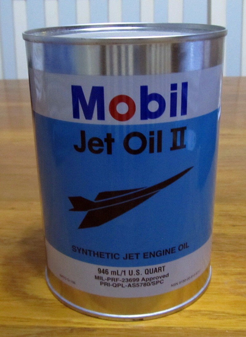 Mobil Jet Oil II Clear MIL-PRF-23699G Spec Turbine Engine Lubricating Oil -