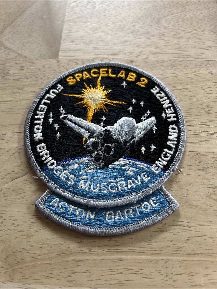 US NASA Space SHUTTLE Program Patch SPACELAB 2 ACTON BARTOE FULLERTON BRIDGES