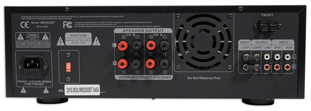 Technical Pro MM2000BT Bluetooth Karaoke Machine System+(4) 5.25" White Speakers