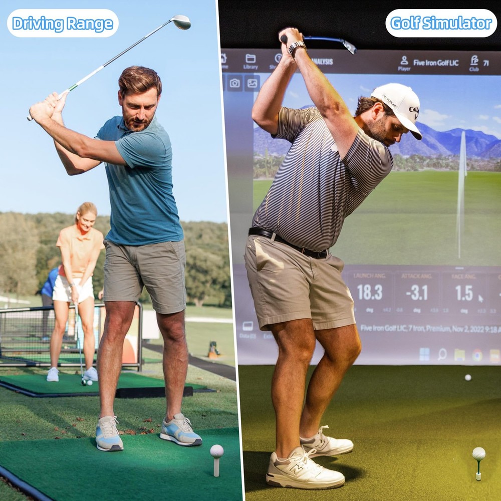 Rubber Golf Tees for Mats Golf Tee Holder for Driving Range & Simulator