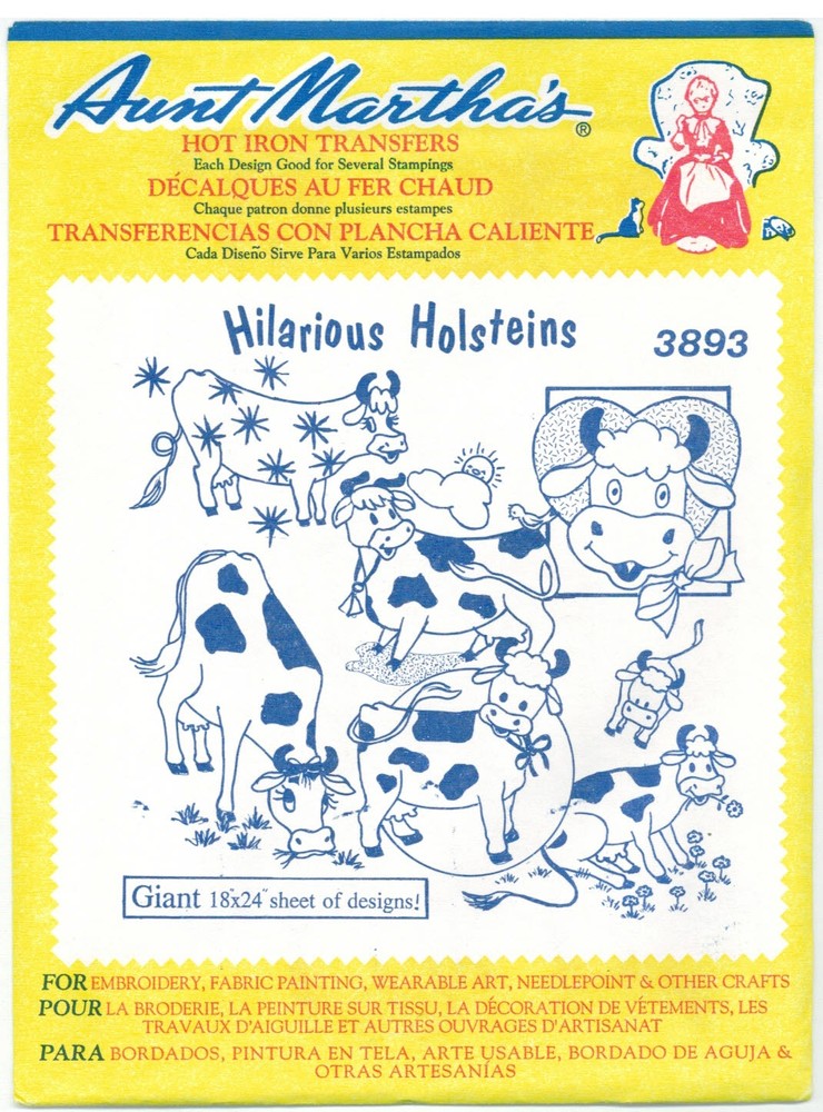 Hilarious Holsteins **RETIRED** Aunt Martha's Transfer