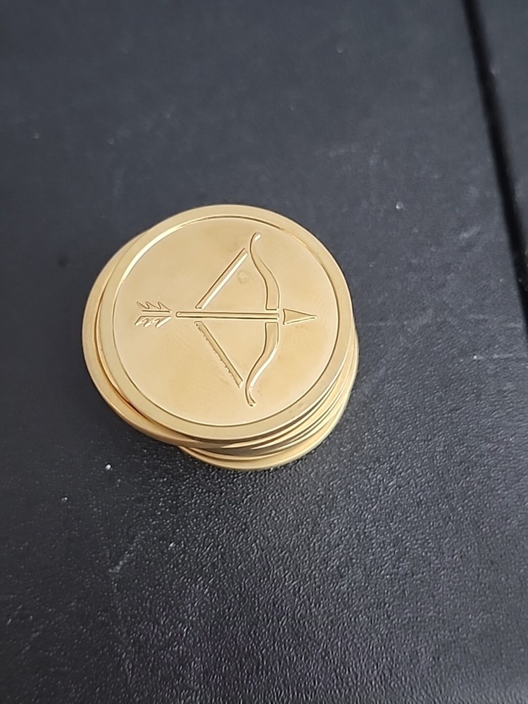 Lucky Coin , Sagittarius , Dated , Bow & Arrow Double Sided 30mm