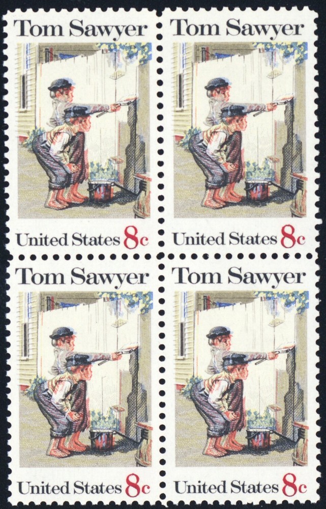 1470, Mint NH 8¢ With Dramatic Color Shift Error Block * Stuart Katz