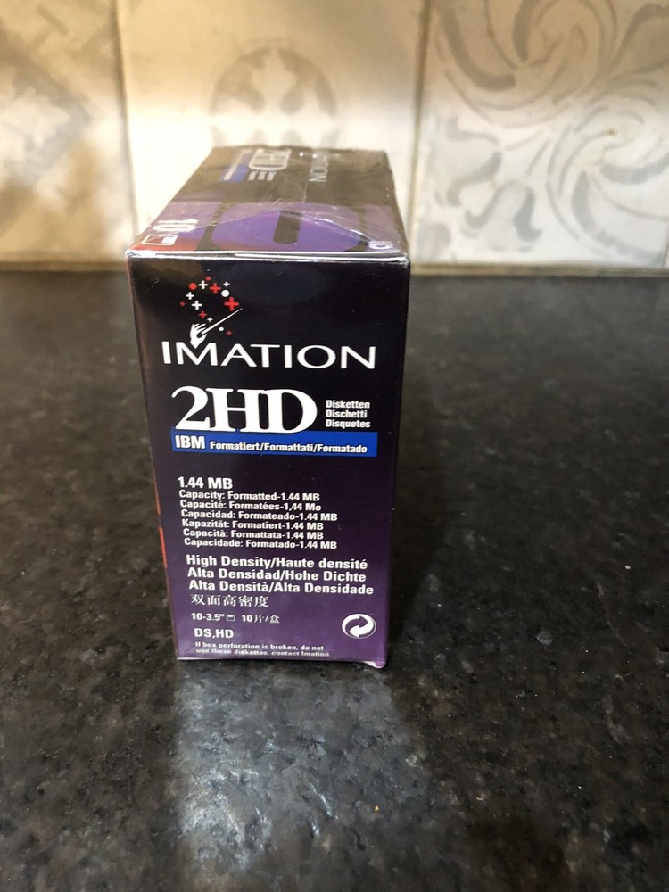 Diskette IBM Formatted 2HD IMATION 3M 10 Box Sealed New