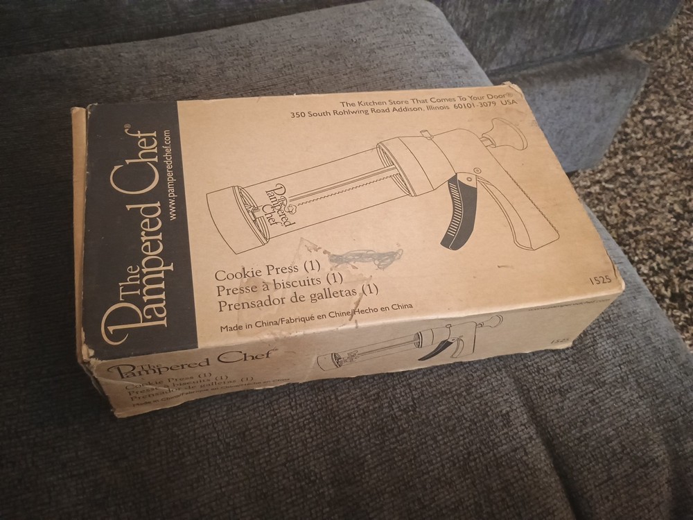 The Pampered Chef Cookie Press 1525 Complete In Box