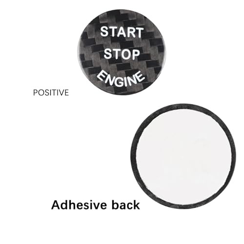 Compatible with Engine Start Stop Button Sticker Carbon Fiber Key Lgnition