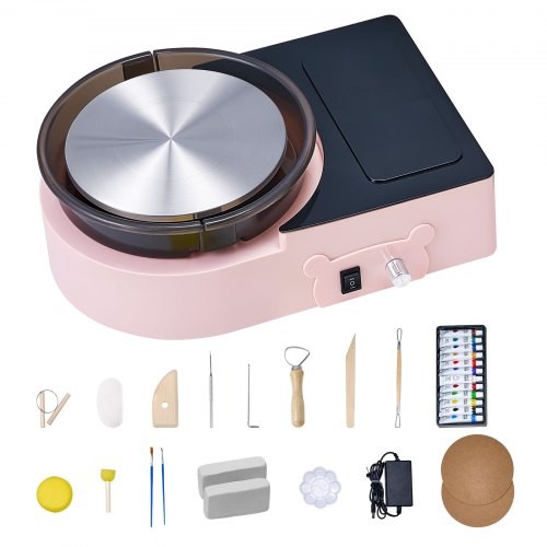 HOT/ Mini Pottery Wheel,6" Turntable,Forward and Reverse Rotation,Adjustabl