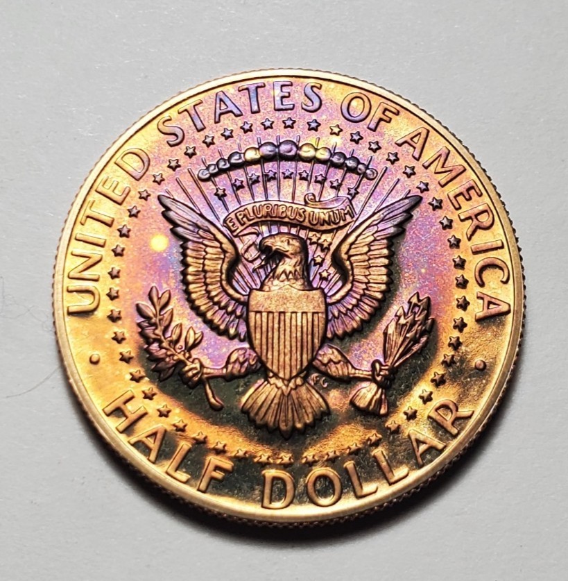 TONED 1986 S KENNEDY HALF DOLLAR PROOF UNC #P2158