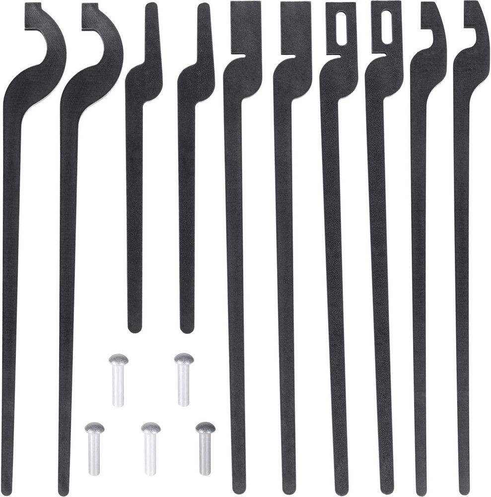 Five Versatile Blacksmith Tongs in Lightweight Steel - Perfect for Beginners