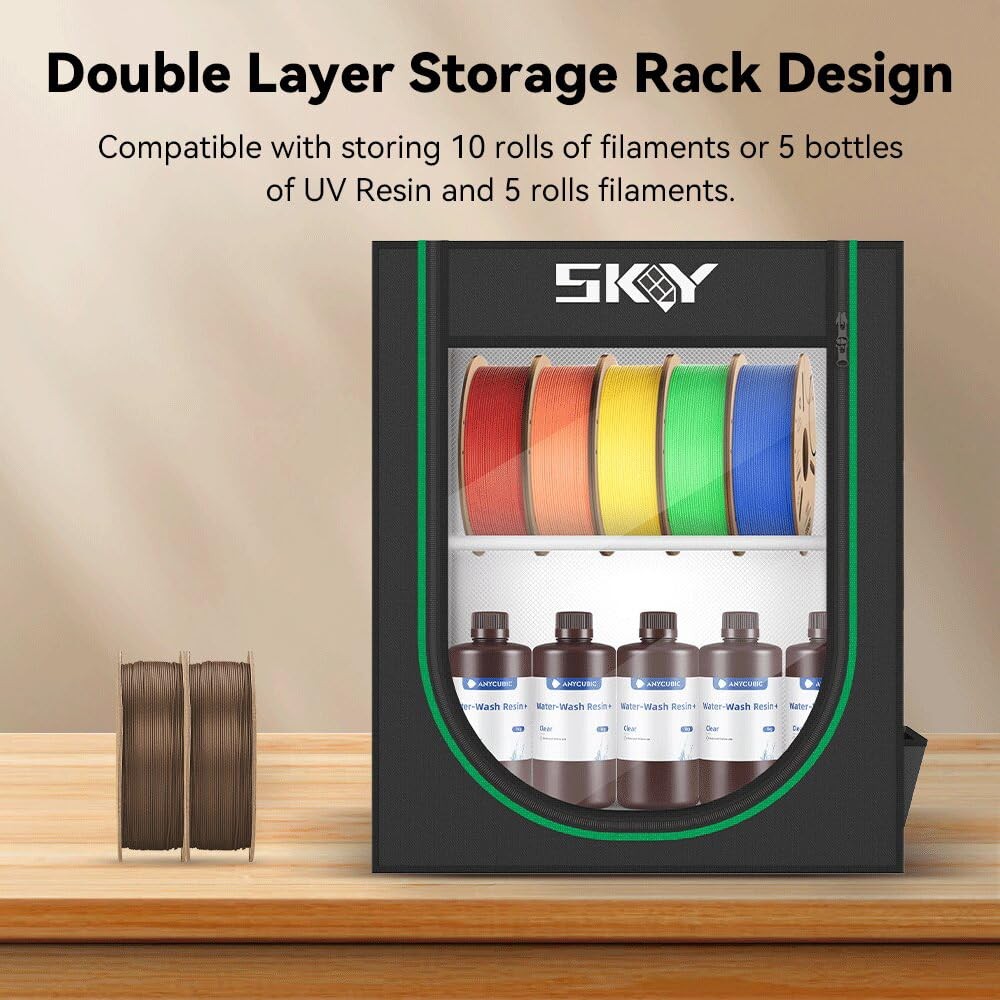 3D Printer Storage Box, Storage Rack for 3D Printing Filaments,Dustproof and ...