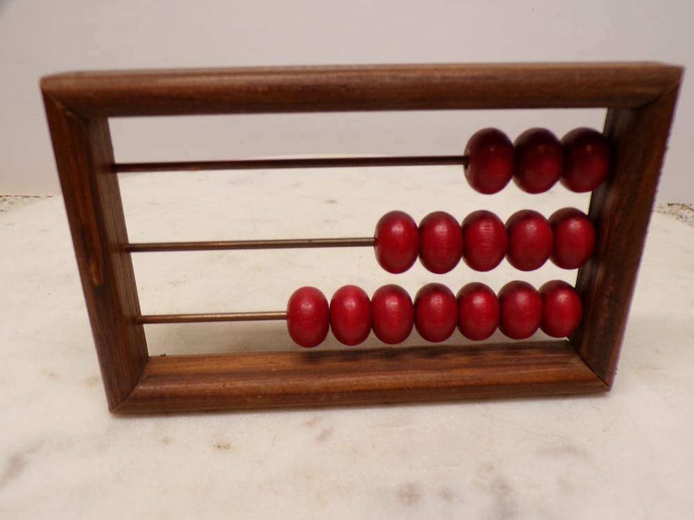 1966 Think Abacus School Wood Manual Calculating Tool Perform Arithmetic Problem