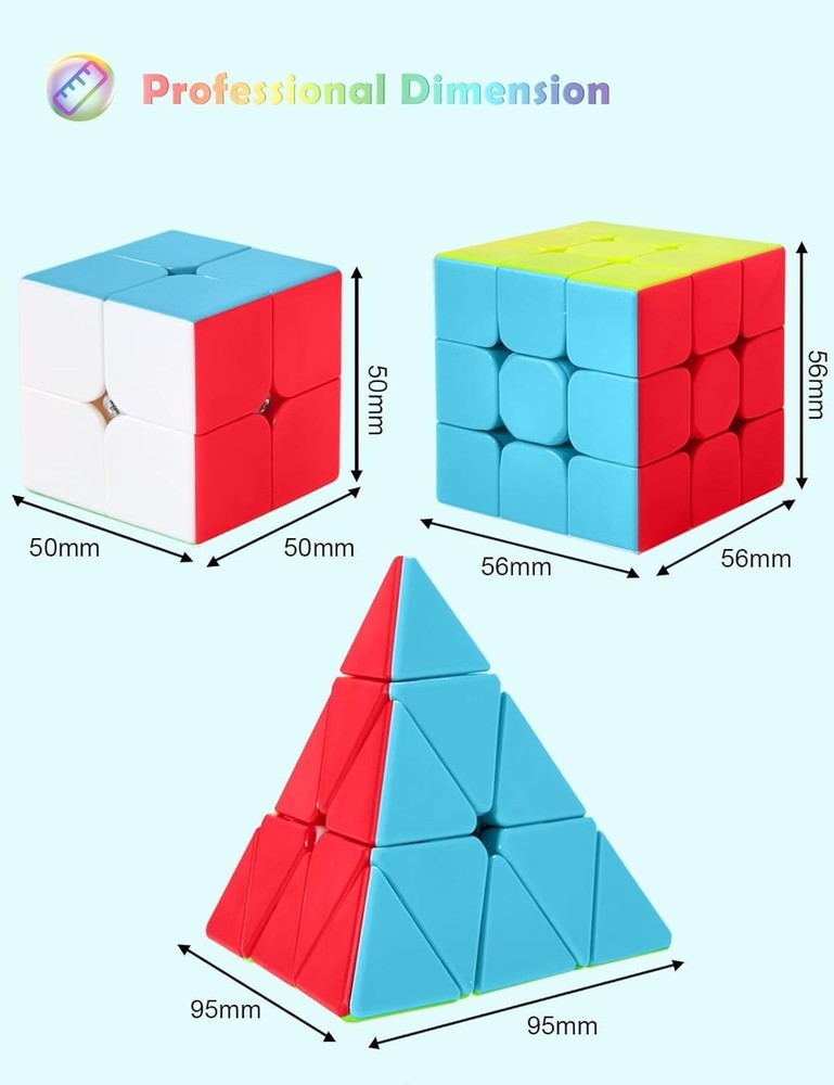 Speed Cube Set - 2x2x2 & 3x3x3 Magic Cubes | Eco-Friendly, Smooth Turning