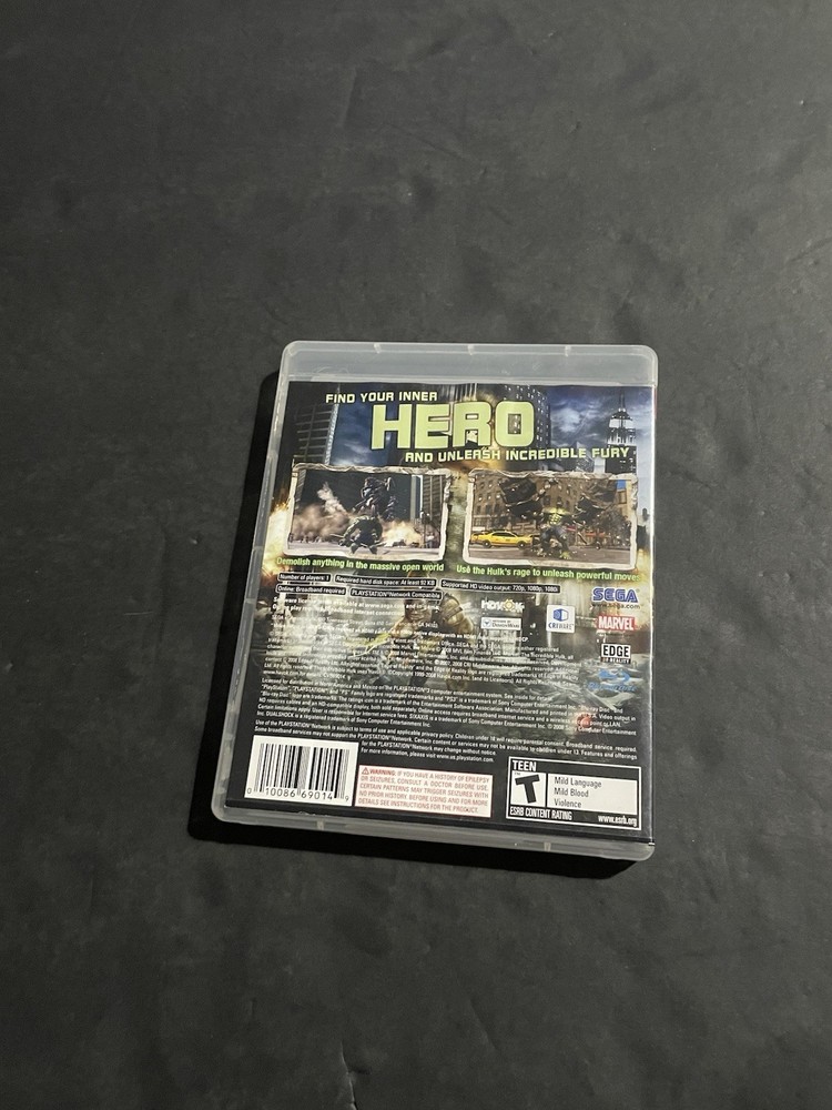 the incredible hulk ps3 Case only