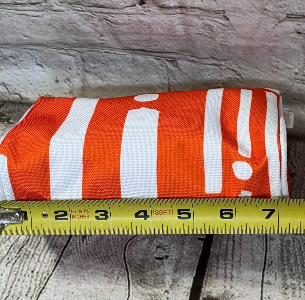 Clinique orange & white makeup bag with mirror - New