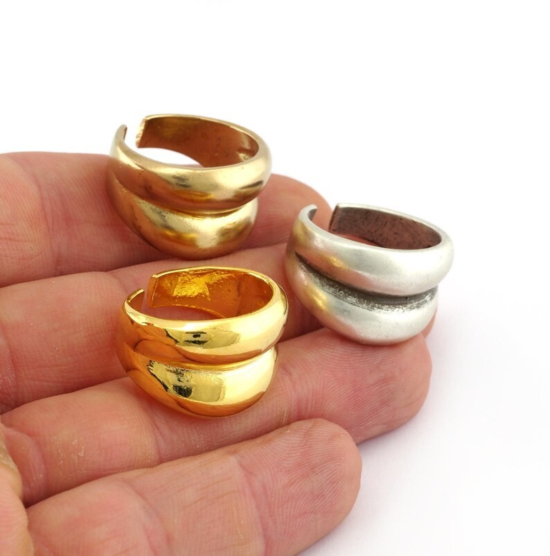 Adjustable Brass Ring (18.75mm 8.5US inner size) 3014