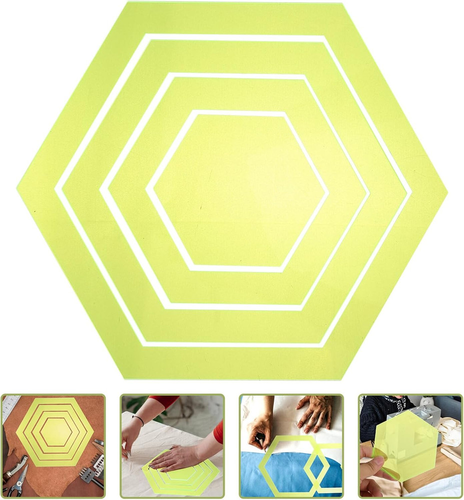 Hexagonal Quilt Ruler 8.66 Inch Acrylic Sewing Template Durable Patchwork Quilti