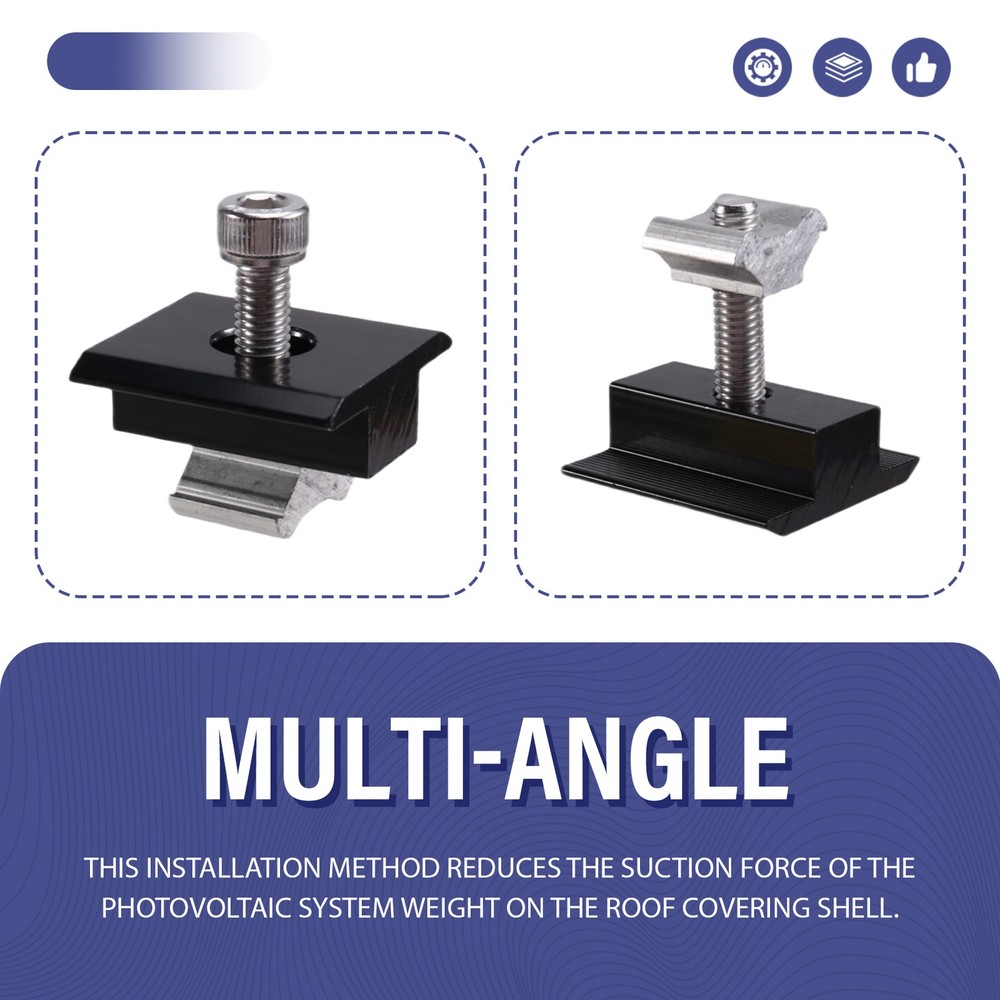 Solar Panel Mount Bracket Photovoltaic Panel Rail Panel Mount Fastening8214