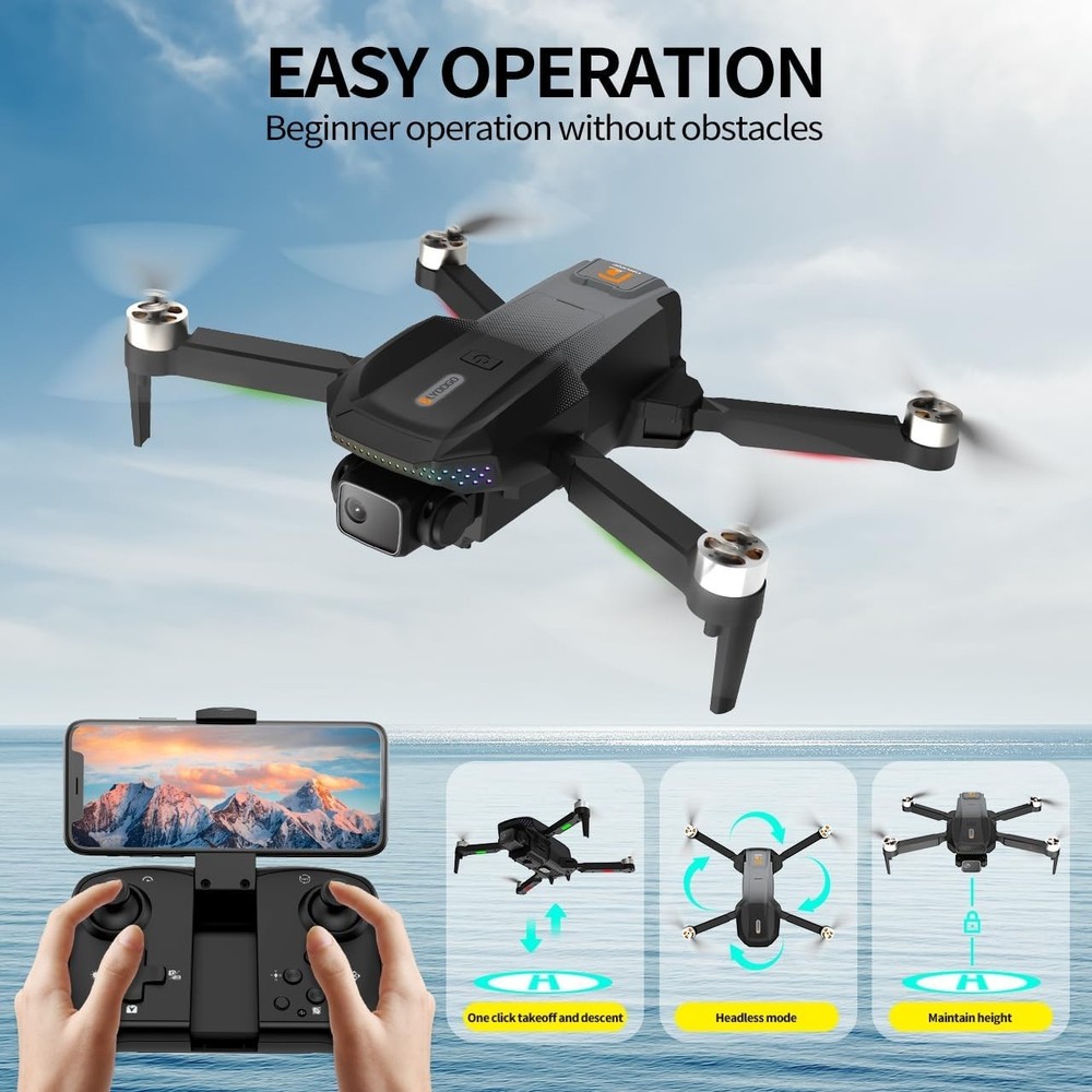 1080P Camera Drone Foldable Quadcopter with 2 Batteries Carrying Case