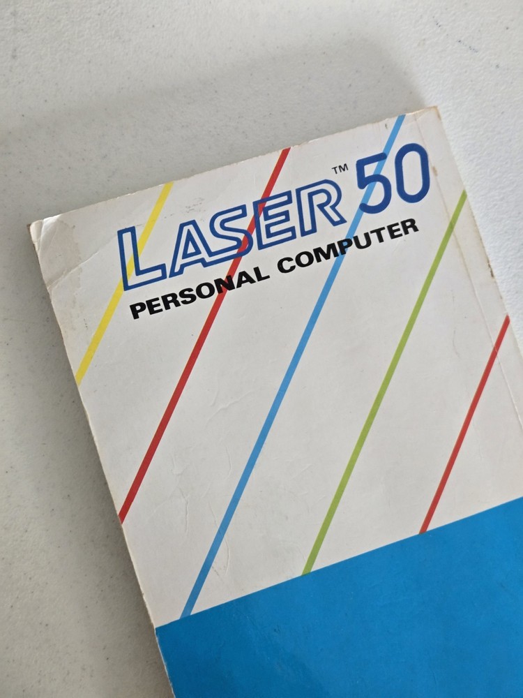 1985 Laser 50 Personal Computer *POWERS ON* in Box w/ Manual + Foam + Brouchures