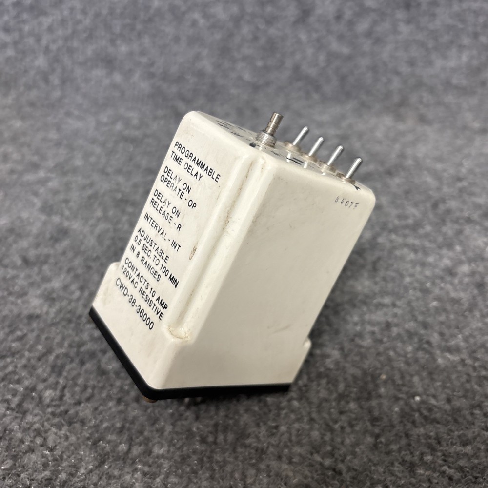 Potter & Brumfield CWD-38-36000 24VDC Programmable Time Delay *Missing Knob*