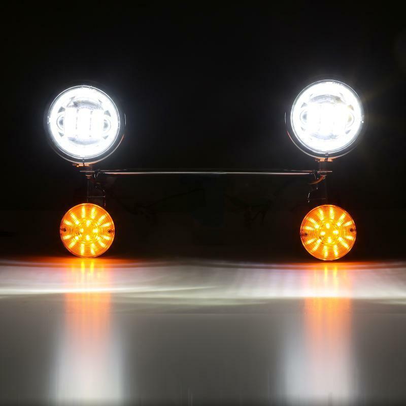 7" LED Headlight + Passing Lights For Honda Shadow ACE Spirit VT 750 1100 VTX