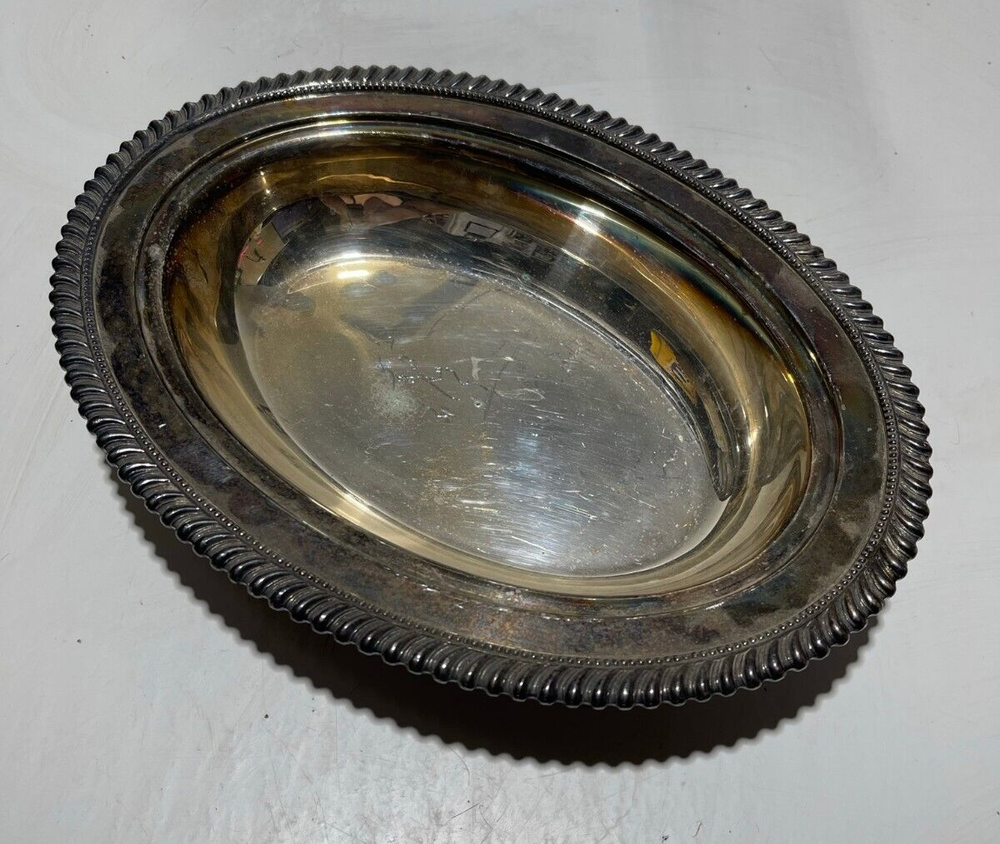 Crescent Silverware Covered Dish 2917 ~NO LID!~