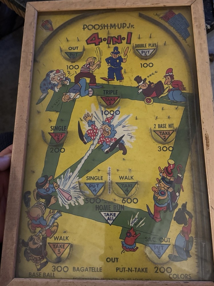Vintage Tabletop Pinball Game