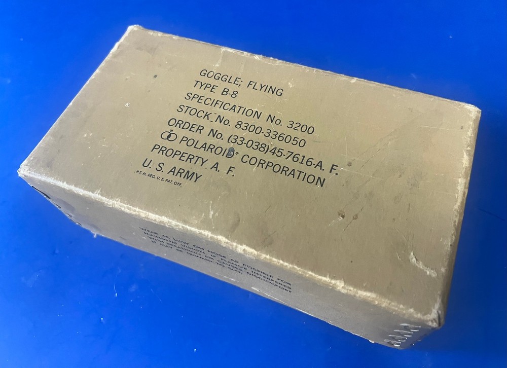 US ARMY AIR FORCES TYPE B-8 FLYING GOGGLES- BOXED