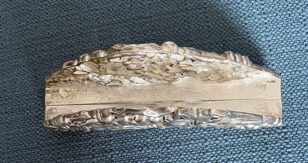 Vintage Silver Plated Grapes Letter/Napkin Holder