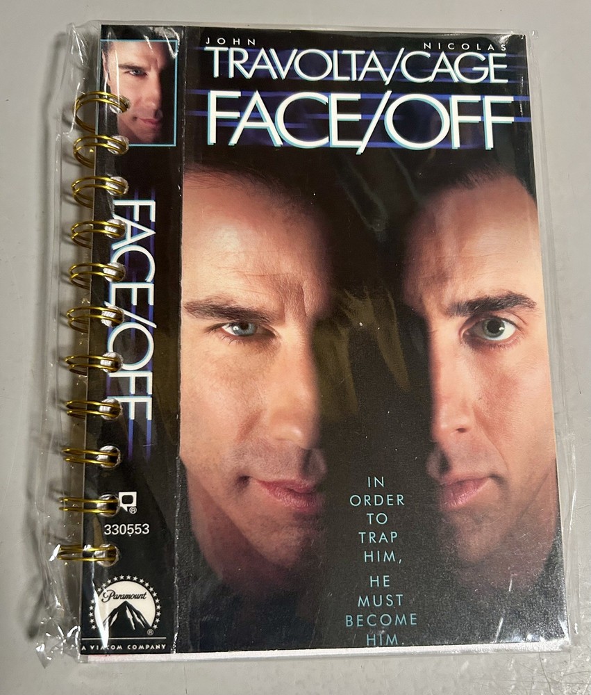 Handmade Repurposed Notebook Made From VHS Tape Cover Face Off 437
