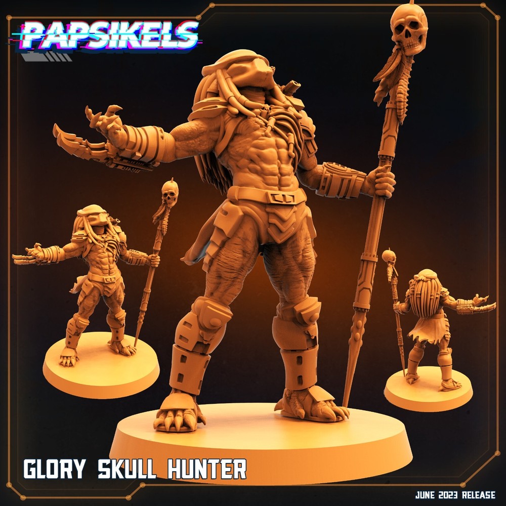 Glory Skull Hunter Papsikels Miniature AvP, Predator