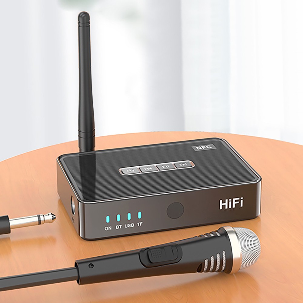 3in1 Bluetooth 5.1 Receiver Wireless NFC to RCA Stereo Audio Amplifier Adapter E