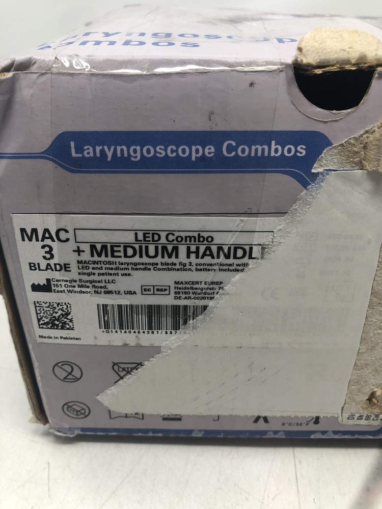 Carnegie Surgical MAC 3 + MEDIUM HANDLE LED Combo Laryngoscope