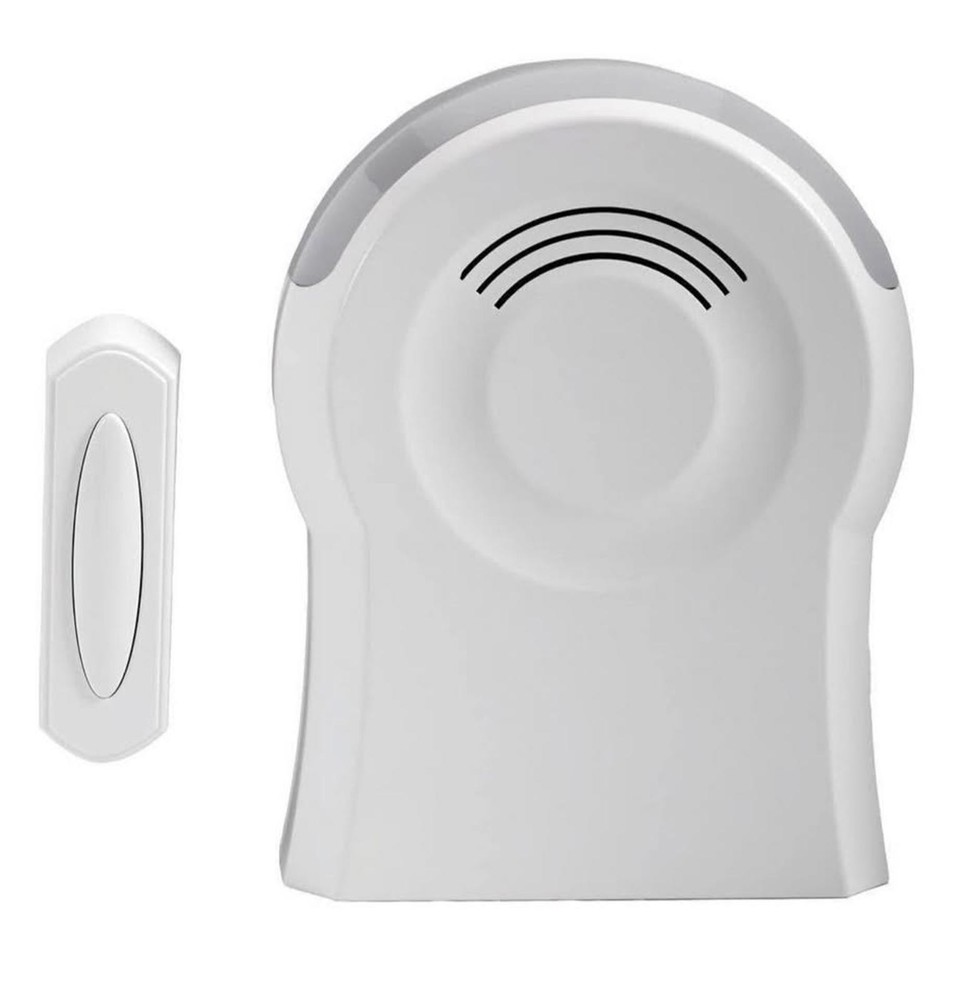 NEW Wireless Battery Operated Doorbell Kit LED Strobe Light Wireless Push Button