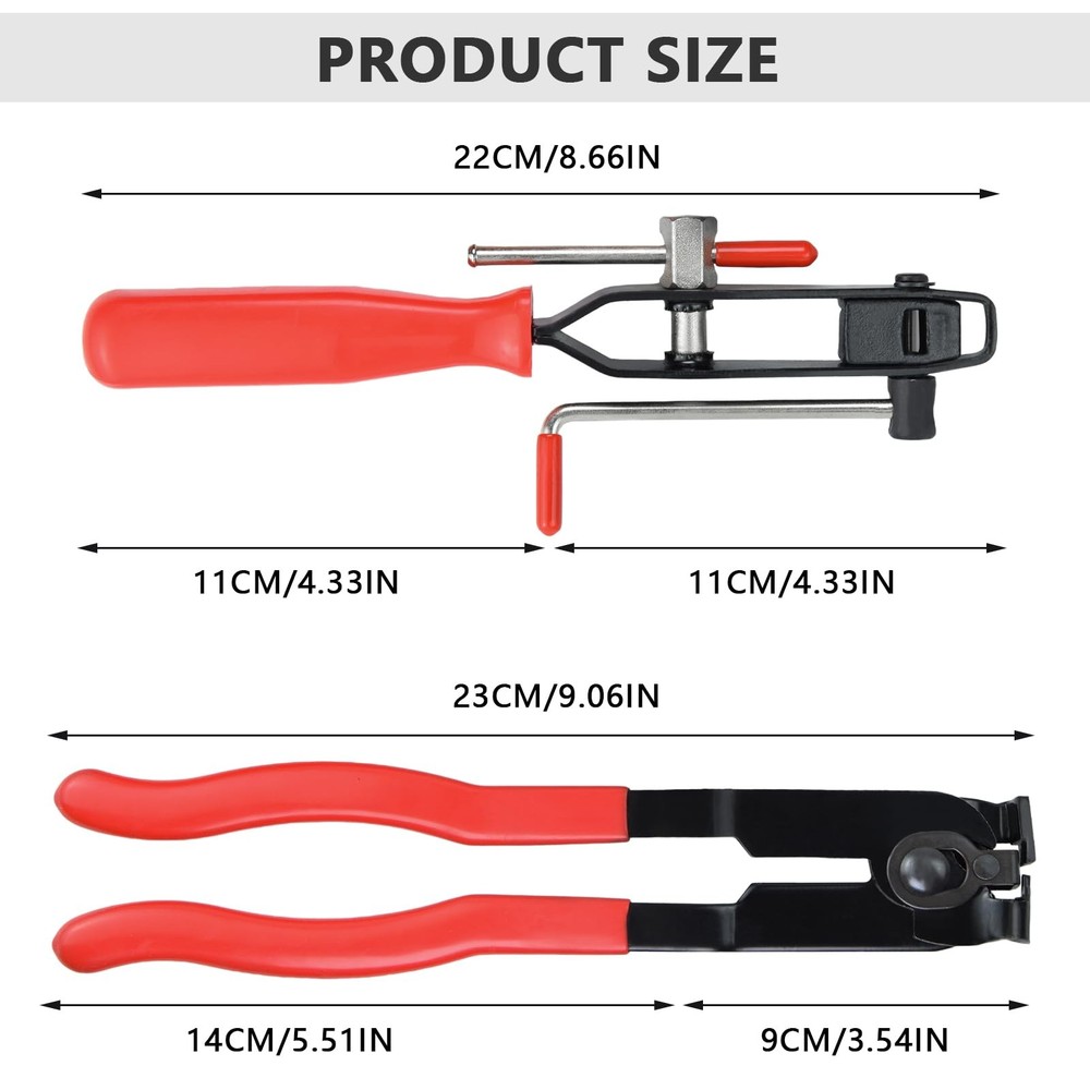 2PCS CV Boot Clamp Pliers, Axle Pliers With Joint A1, Red