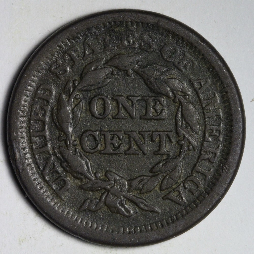 1851 Braided Hair Large Cent VF E150 RCM