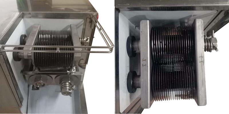 Shredded Meat Cutting Machine with Double 10mm Blade Meat Processing Tool 110V