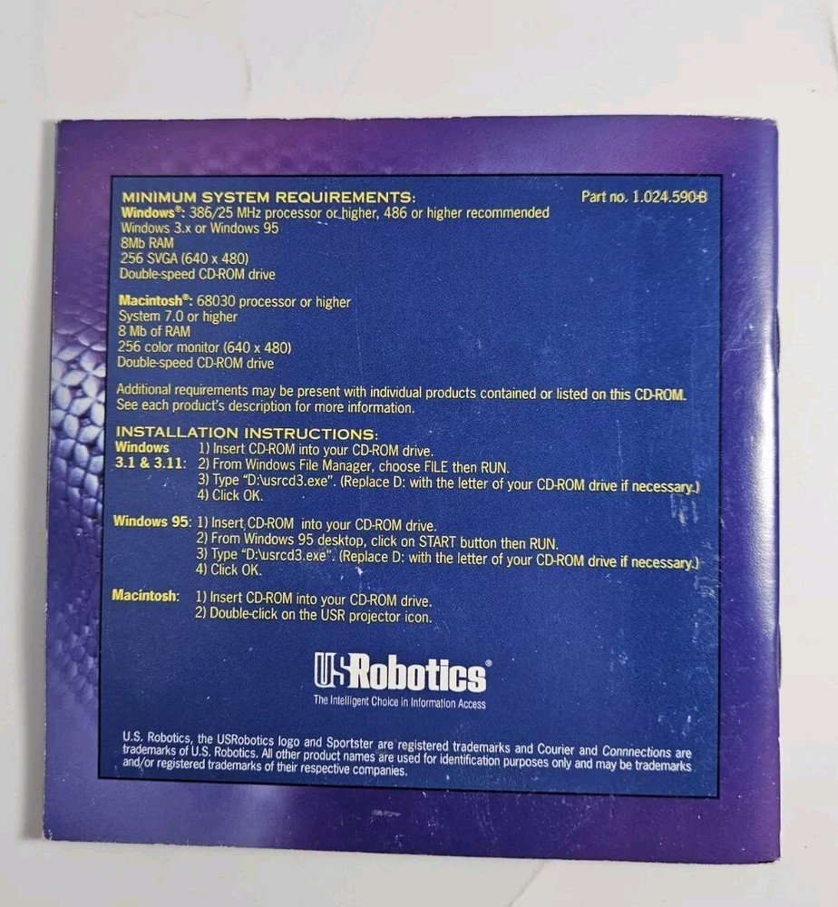 U.S. Robotics Connections Software