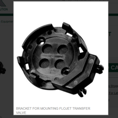 BRACKET FOR MOUNTING FLOJET TRANSFER VALVE, # 21000-255B