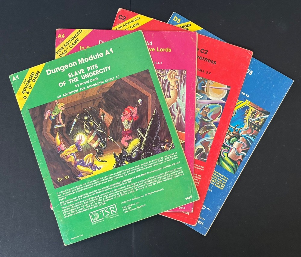 Dungeons & Dragons Advanced D&D Module A1 A4 D2 D3 TSR 1980