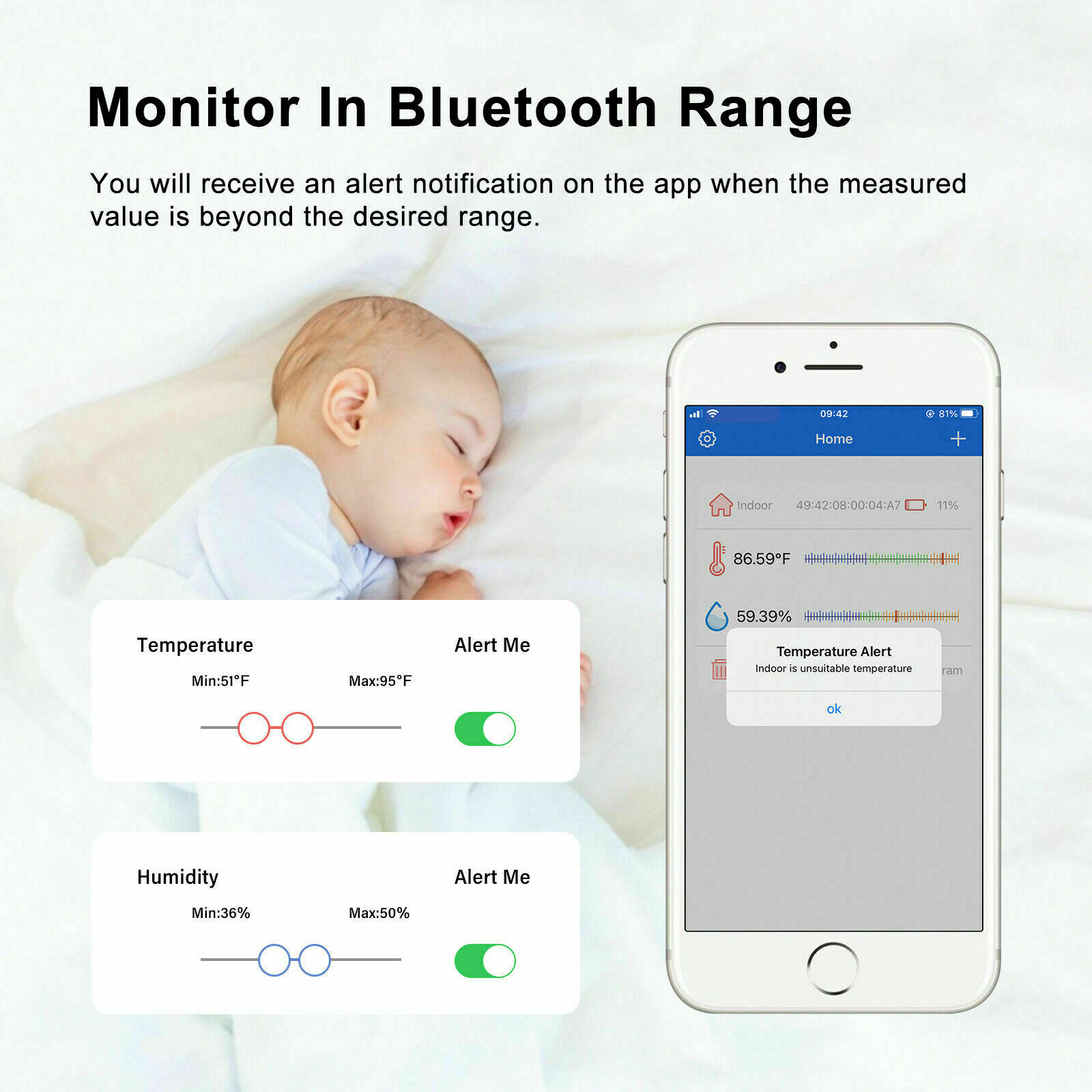 Data Logger Bluetooth Temperature Humidity Thermometer Recorder lizard Terrarium
