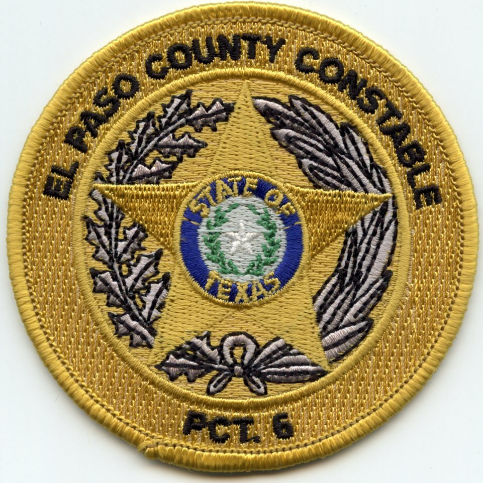 EL PASO COUNTY TEXAS TX round Precinct 6 CONSTABLE sheriff police PATCH