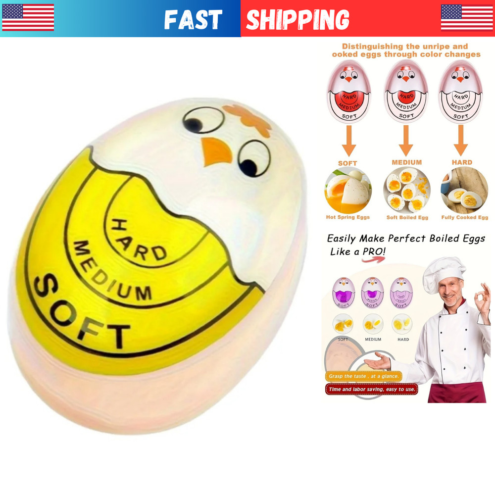 Color Changing Egg Timer - Hard And Soft Boiled Eggs With Sensitive Indicator