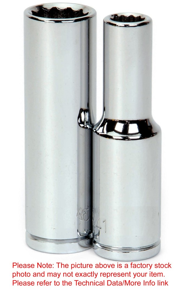 25mm Deep Supertorque Socket, 12 Point, 1/2"Drive, Chrome. Williams JHW32825